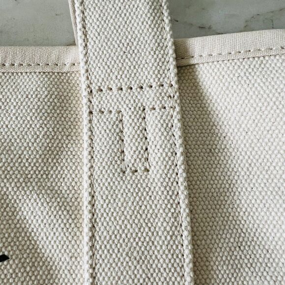 TORY BURCH Mercer Natural Canvas Medium Tote Bag - Picture 4 of 10